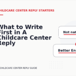What to Write First in A Childcare Center Reply