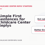 Simple First Sentences for Childcare Center Replys