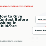 How to Give Context Before Asking in Childcare Center Reply English