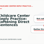 Childcare Center Reply Practice: Softening Direct Sentences
